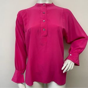 Vintage Chloe silk fuschia pink blouse